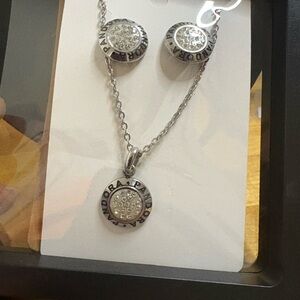 Pandora Silver Necklace with Sparkling Accents